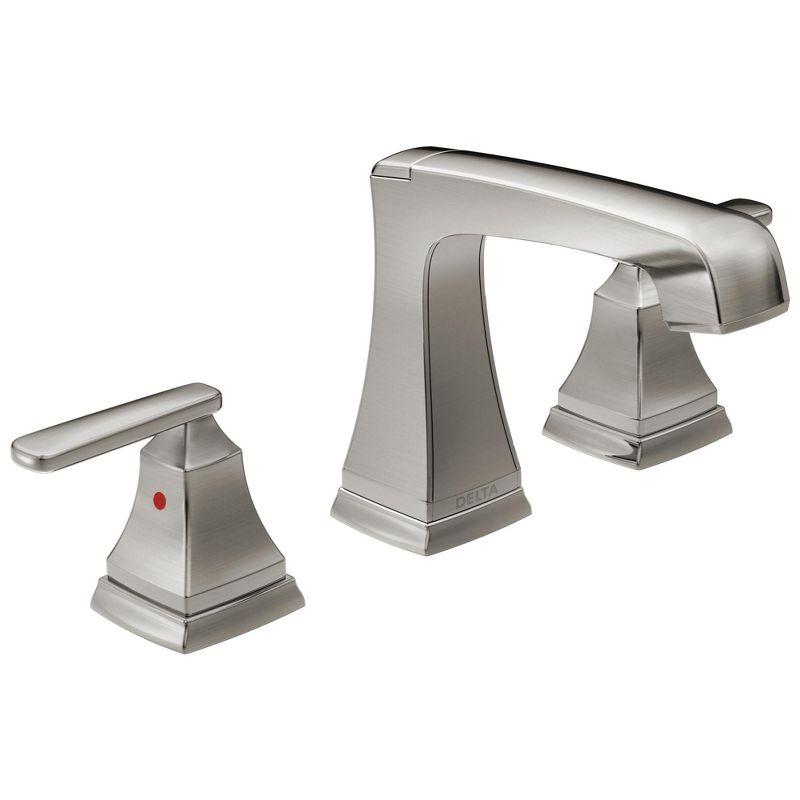 Brilliance Stainless Steel Widespread Bathroom Faucet with Brass Handles