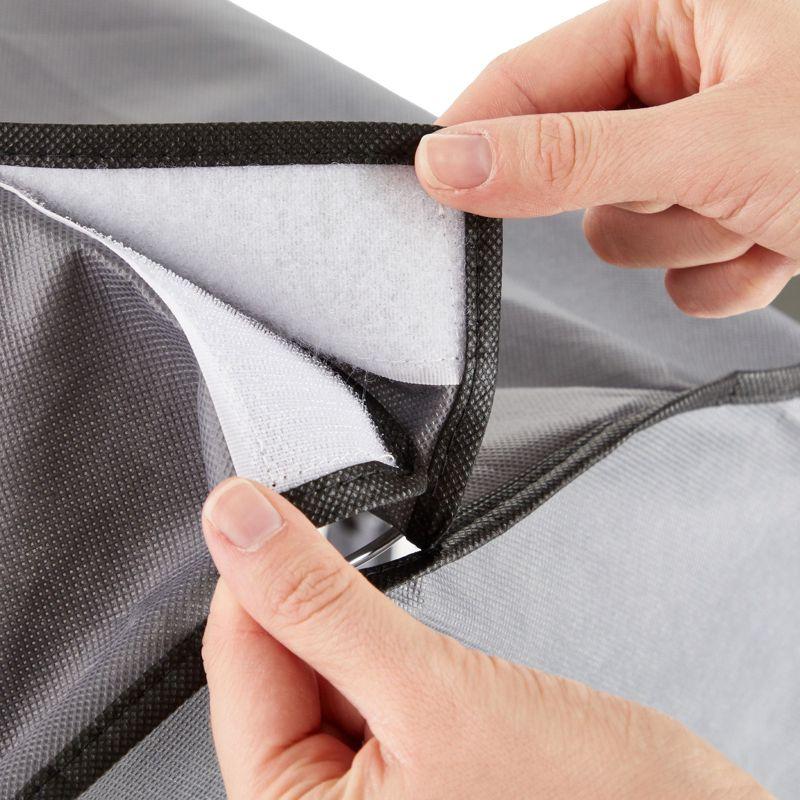 Stockroom Plus 2 Pack Hanging Garment Bags for Closet Storage with Window, Large, Grey, 20x54x24 In