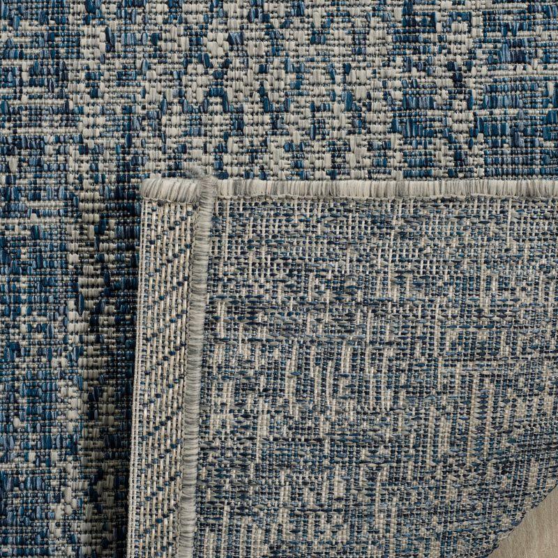 Courtyard CY8736 Power Loomed Indoor and Outdoor Accent Rug - Light Grey/Blue - 2'7"x5' - Safavieh