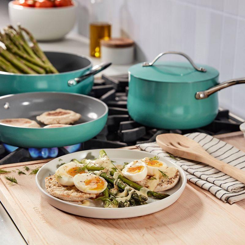 Cuisinart 12-Piece Turquoise Enamel Nonstick Cookware Set