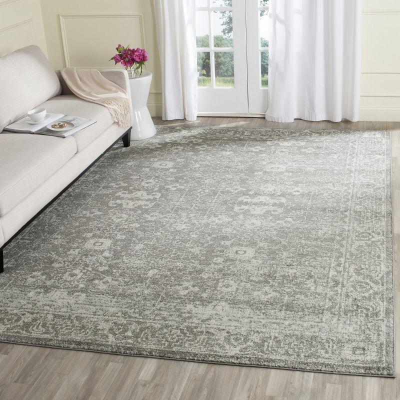 Evoke 10' x 14' Gray Synthetic Easy Care Area Rug