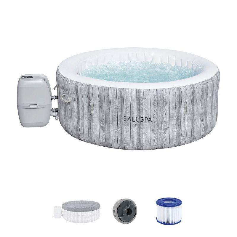 Bestway Fiji Gray Round Inflatable Hot Tub with AirJets