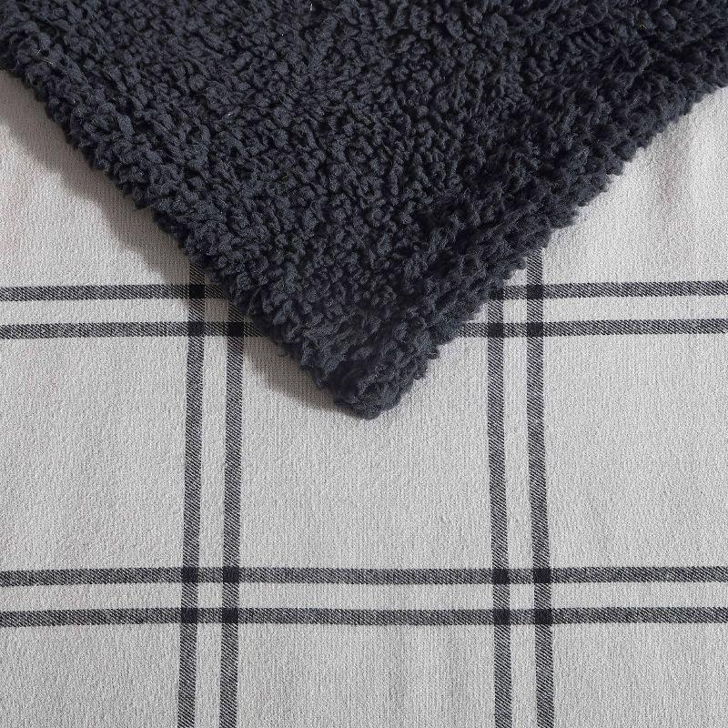 Eddie Bauer Printed Flannel/Sherpa Throw Blankets