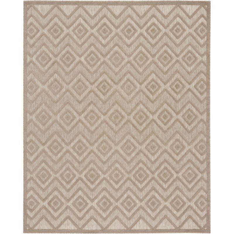 Nourison Versatile 9' x 12' Natural Beige Modern Indoor/Outdoor Rug