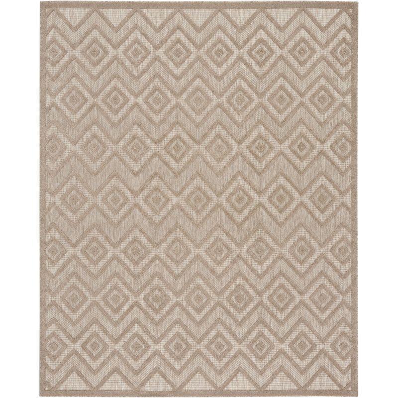 Nourison Versatile Solid Diamond Indoor Outdoor Flatweave Area Rug