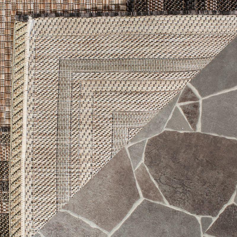 Courtyard CY8475 Power Loomed Indoor and Outdoor Accent Rug - Natural/Black - 2'7"x5' - Safavieh