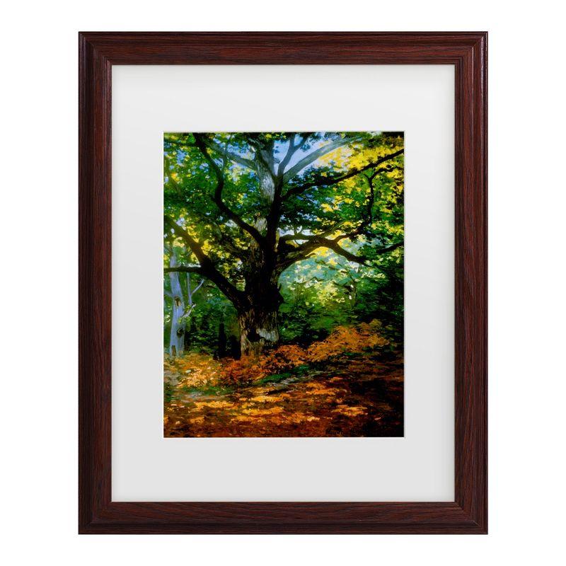 Trademark Fine Art -Claude Monet 'Bodmer Oak, Fontainebleau Forest' Matted Framed Art