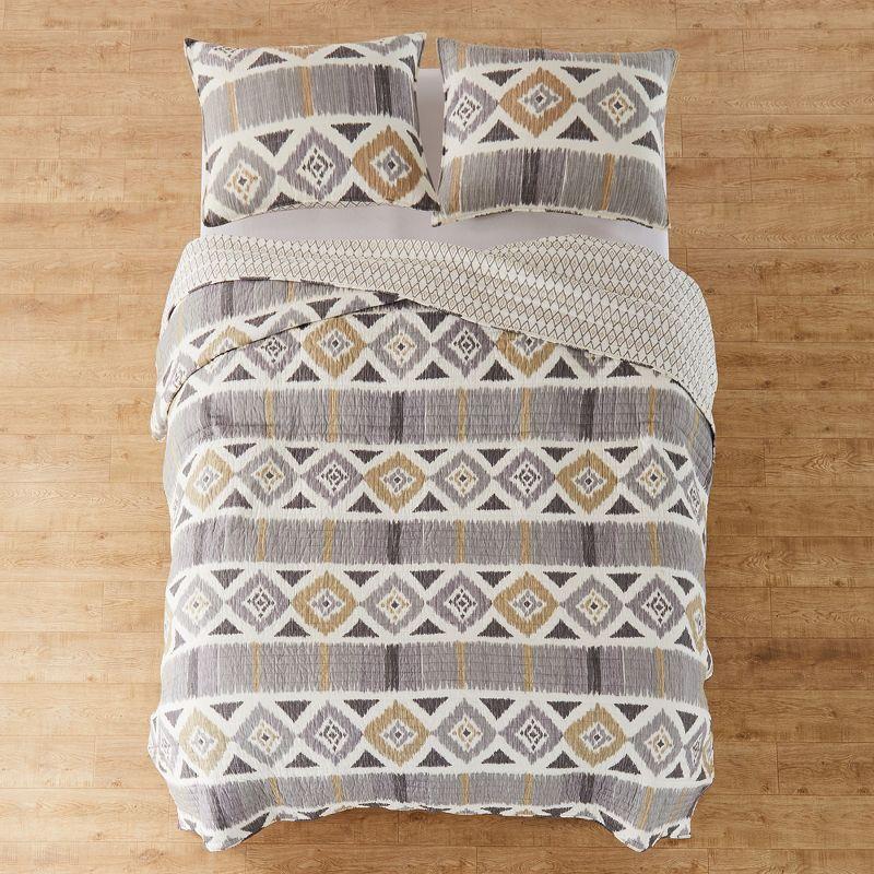 Santa Fe Quilt - Grey, Tan, and White - Levtex Home