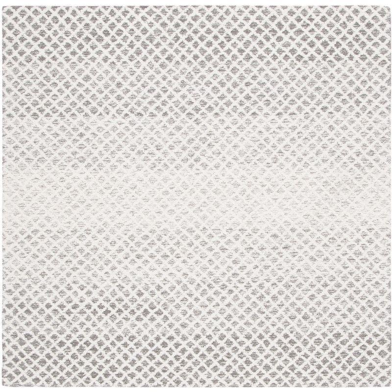 Micro-Loop MLP353 Hand Tufted Indoor Area Rug - Grey/Ivory - 5'x5' - Safavieh