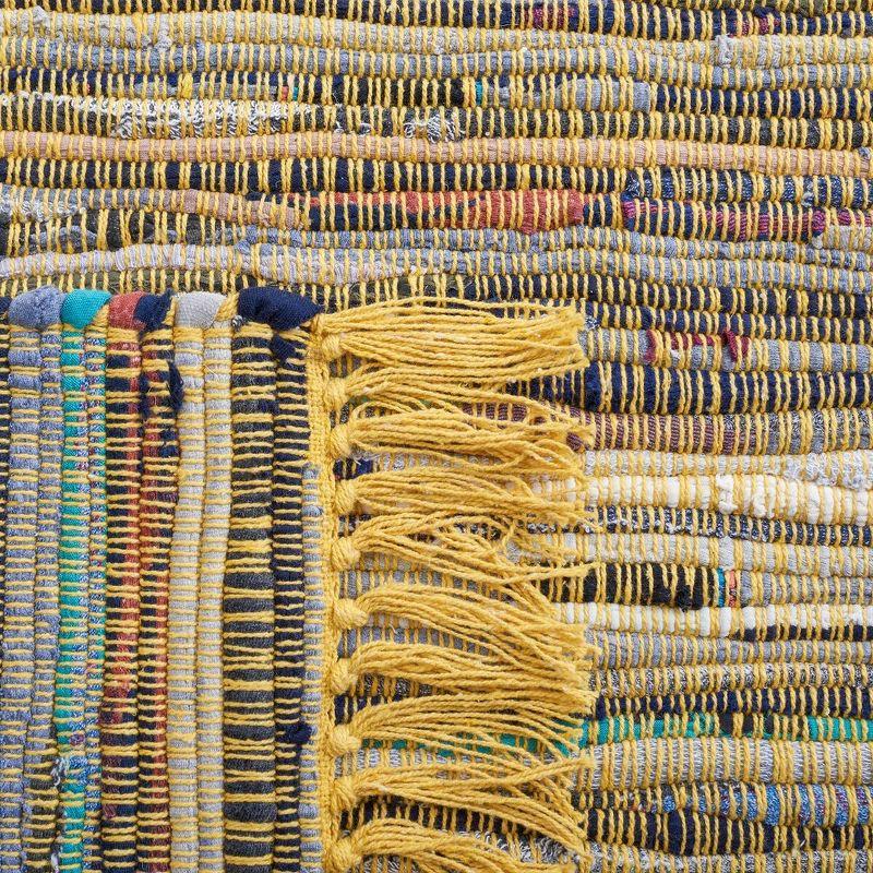 Rag Rug RAR121 Hand Woven Indoor Area Rug - Yellow/Multi - 6'x9' - Safavieh.