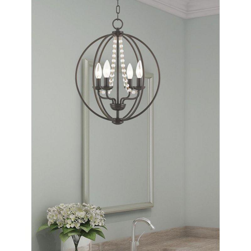 Livex Lighting Arabella 4 - Light Chandelier in  English Bronze