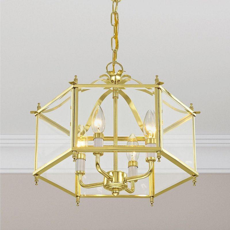 Livex Lighting Livingston 4 - Light Pendant in  Polished Brass