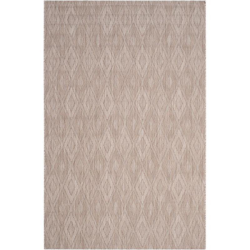 Courtyard CY8522 UV & Stain Resistant Non-Shedding Power Loomed Indoor/Outdoor Accent Rug - Beige/Beige - 4'x5'7" - Safavieh