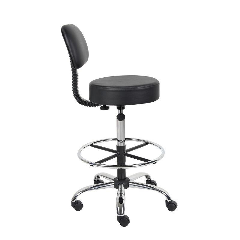 Medical/Drafting Stool with Back Cushion - Boss Office Products