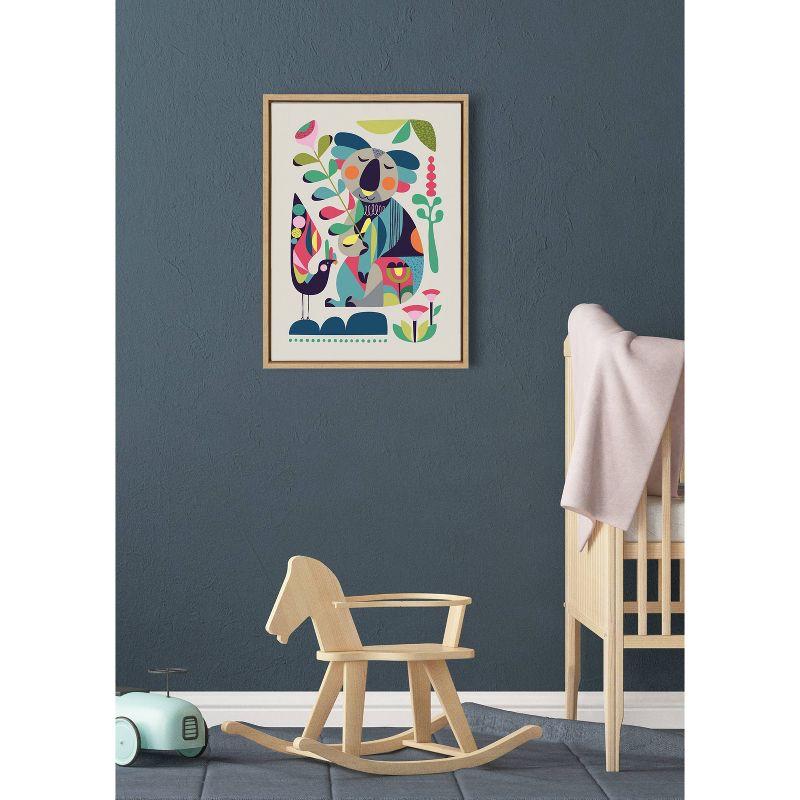 Mid Century Modern Koala Abstract Canvas Print, 26.69" x 21.63"