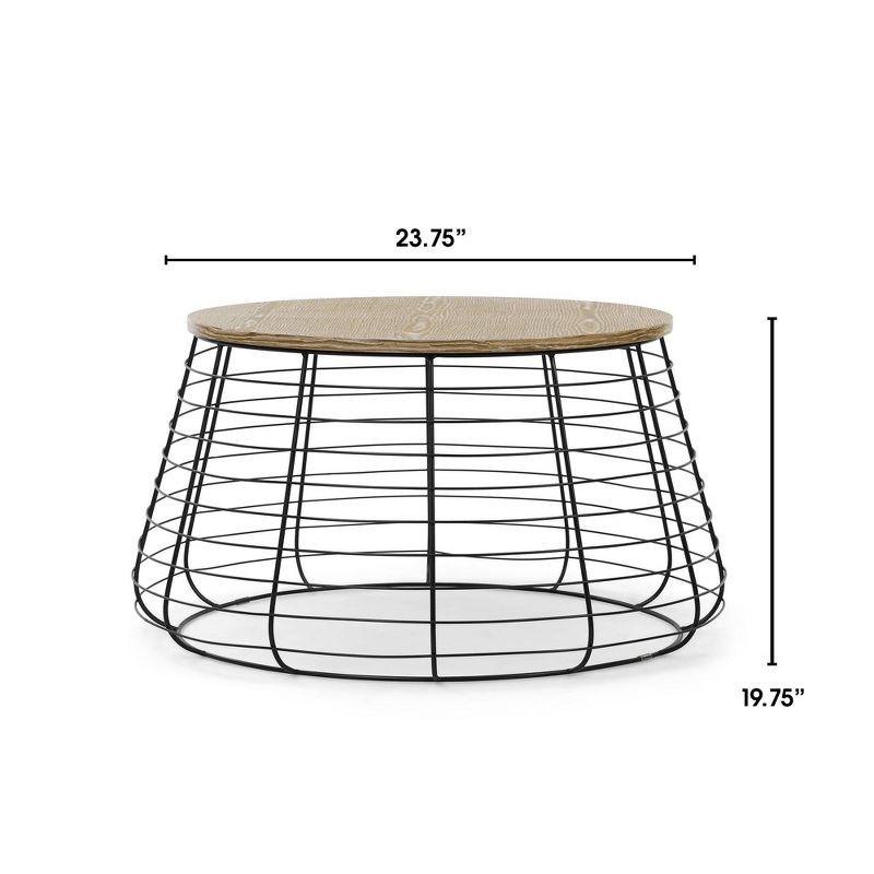 ClickDecor ClickDecor Lydia Matte Black Wireframe Coffee Table