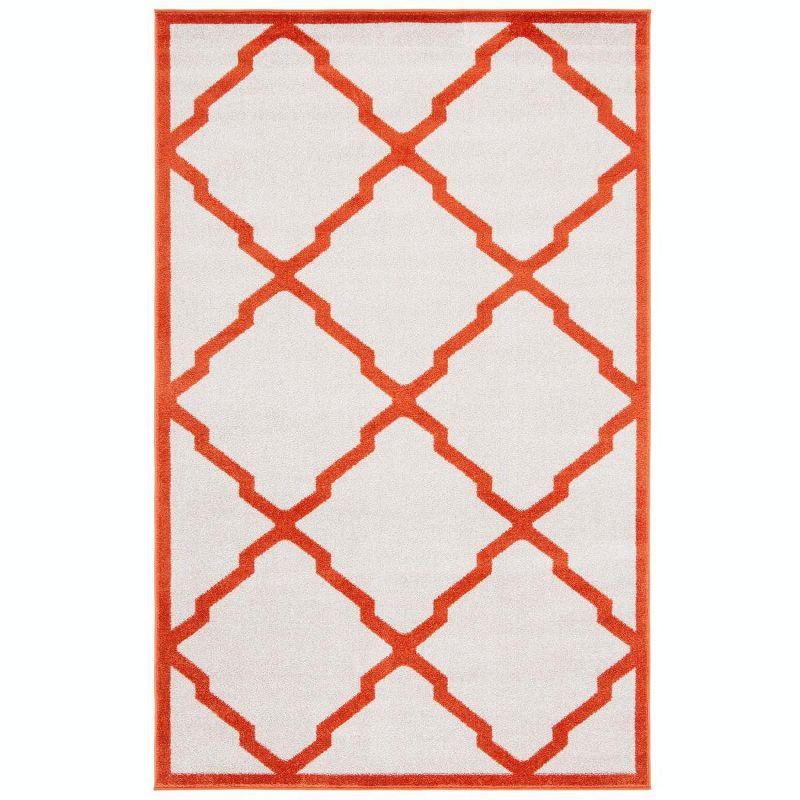 Amherst AMT421 Power Loomed Indoor Area Rug - Beige/Orange - 6'x9' - Safavieh