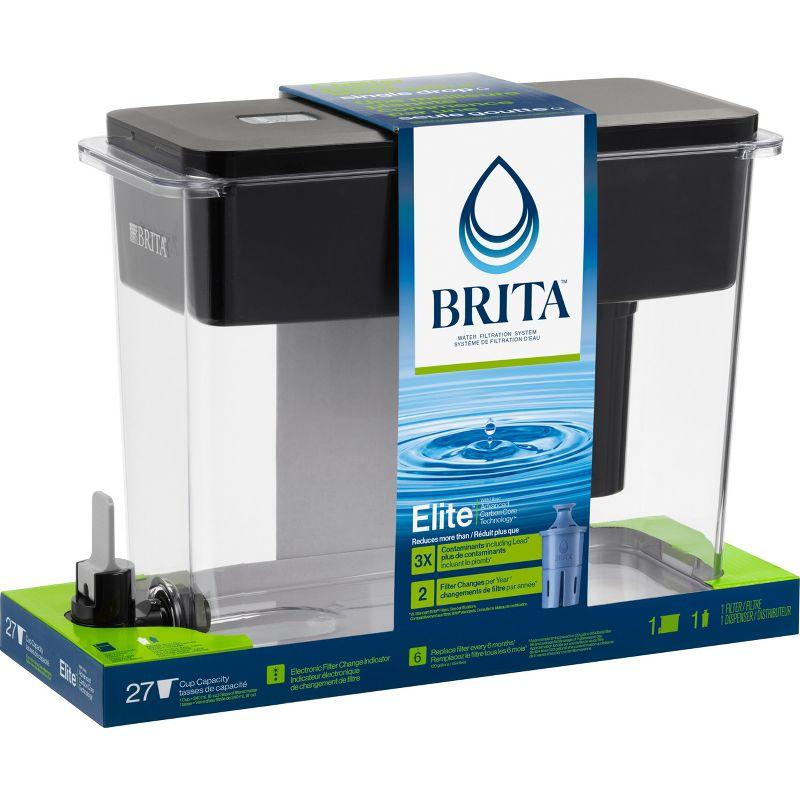 Brita Extra Large 27-Cup UltraMax Filtered Water Dispenser with Filter - Jet Black