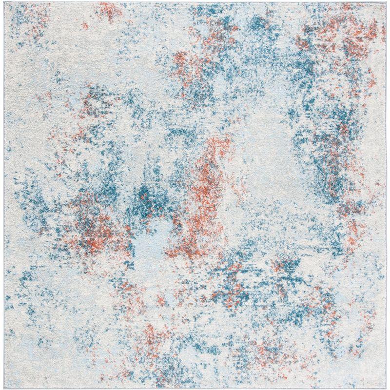Tulum TUL209 Power Loomed Area Rug - Light Blue/Ivory - 3'x3' - Safavieh.
