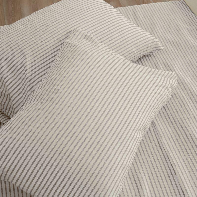 Great Bay Home Striped Microfiber Wrinkle Resistant Sheet Set