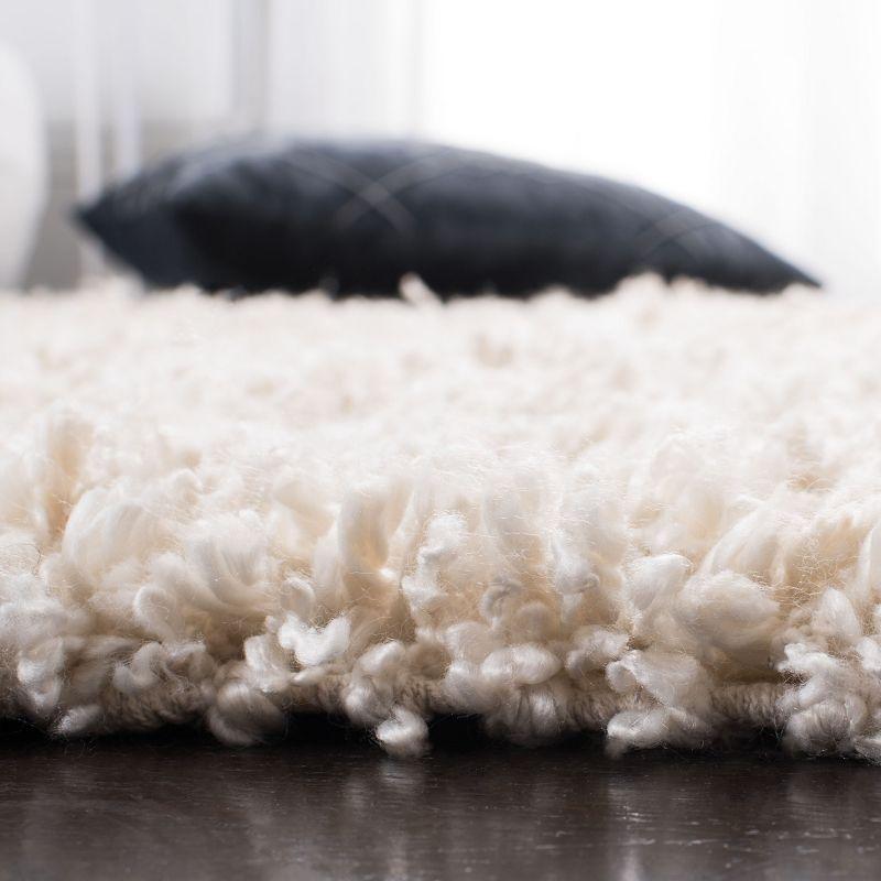 Ivory Hand-Tufted Shag Sheepskin 8' x 10' Area Rug