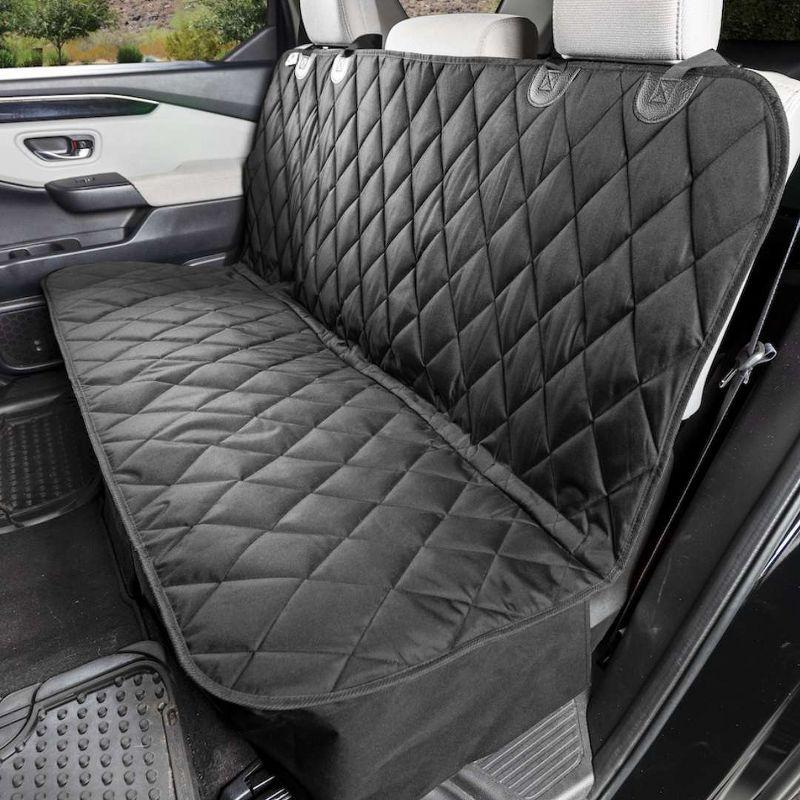 4Knines Dog Rear Seat Cover No Hammock Regular Black