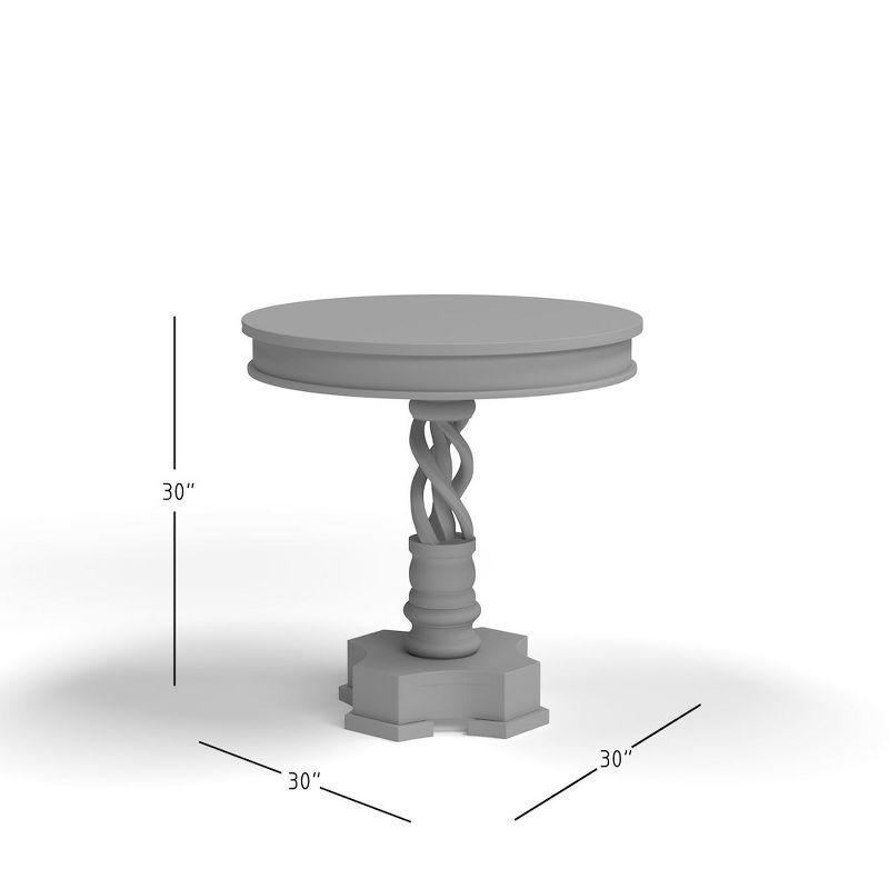 Jofran, Global Archive Hand Carved Solid Mango Wood Pedestal Table