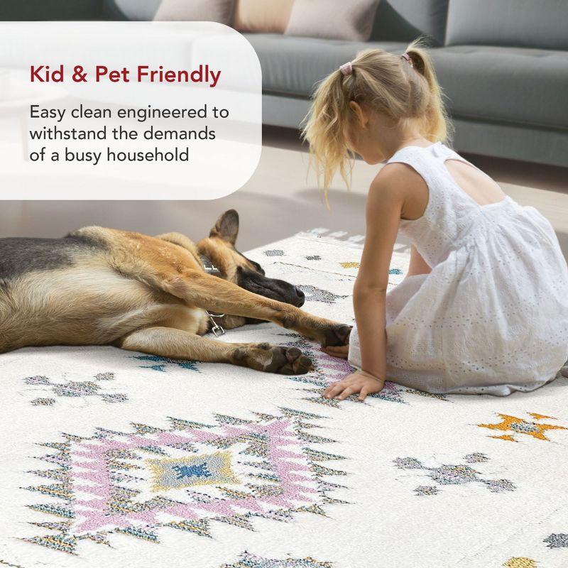 Nuloom Jocelyn Diamond 10x14 Shag Indoor Area Rug for Living Room Bedroom Dining Room Nursery, Off White/Ivory