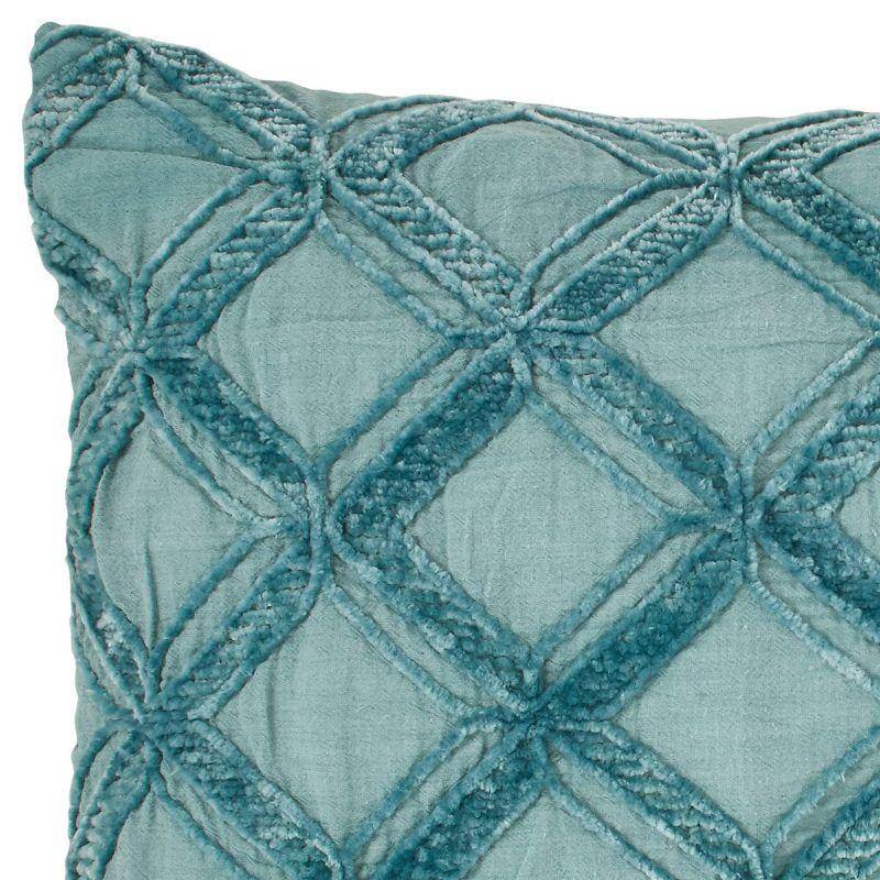 Tommy Bahama Island Essentials Chenille Diamond Blue Throw Pillow