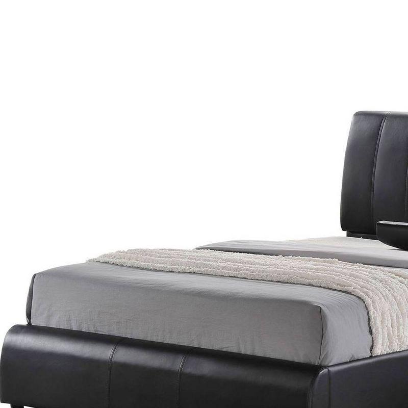 Acme Furniture King Kofi Bed Black Synthetic Leather