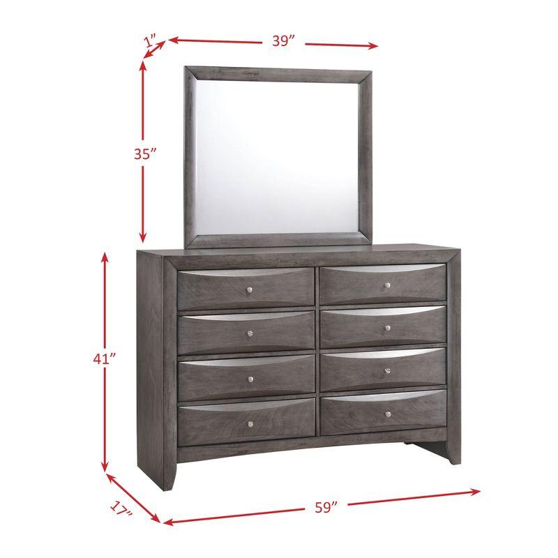 Madison Dresser and Mirror Set Gray - Picket House Furnishings