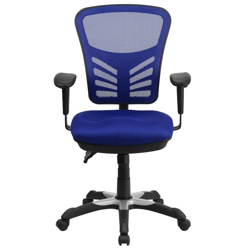 Flash Furniture Mid-Back Mesh Multifunction Executive Swivel Ergonomic Office Chair with Adjustable Arms