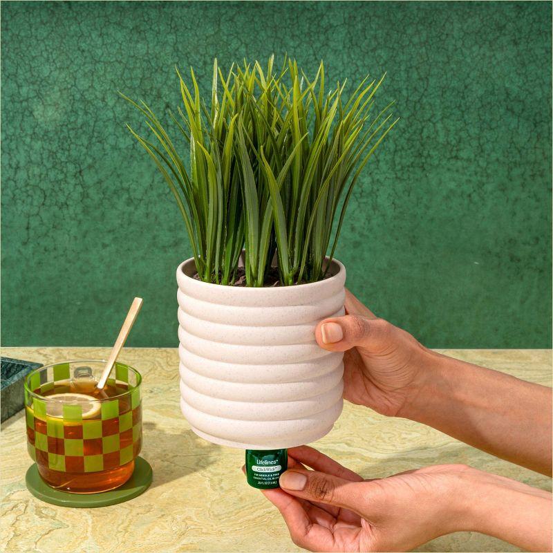 White Ribbed Ceramic Faux Plant Electric Diffuser