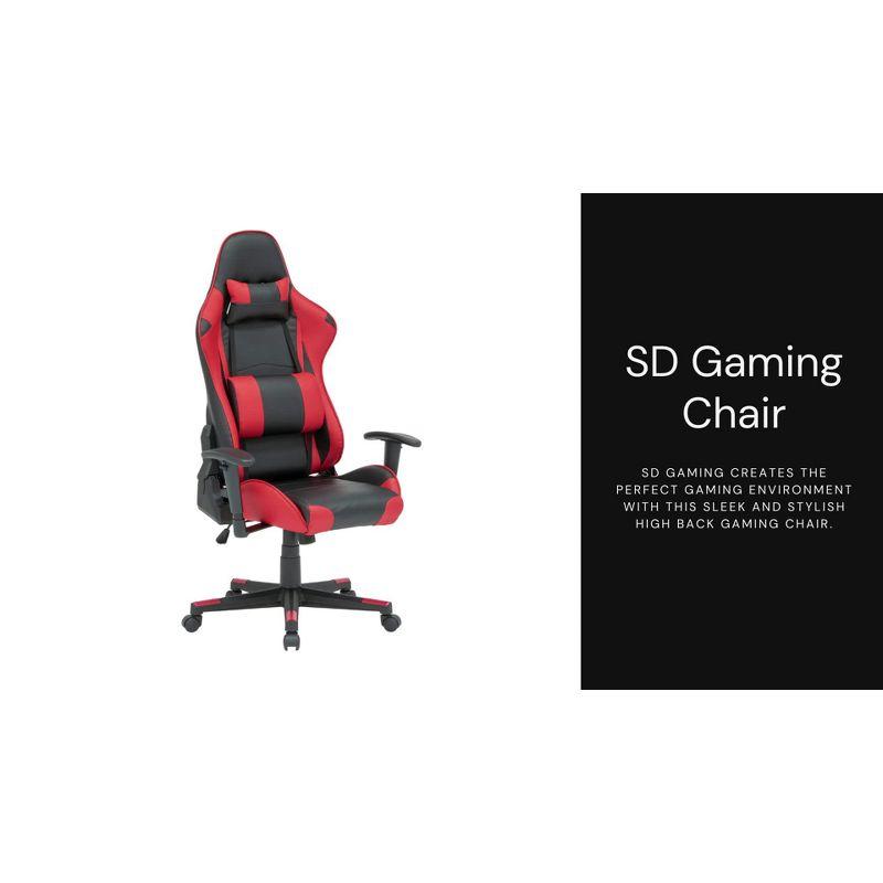 High Back Ergonomic Gamer/Office Chair Red/Black - SD Gaming