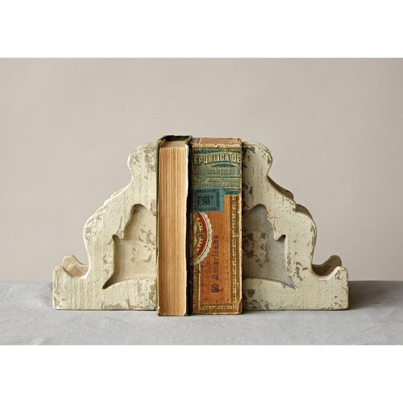 Set of 2 Corbel Shaped Bookends White - Storied Home