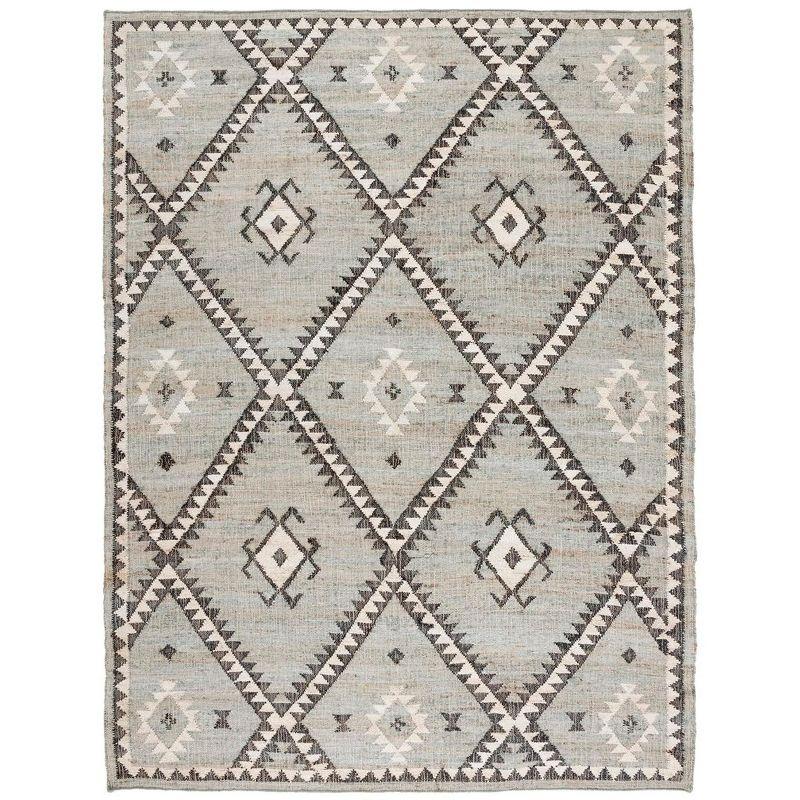 Kilim KLM761 Hand Woven Area Rug - Blue/Black - 8'x10' - Safavieh.