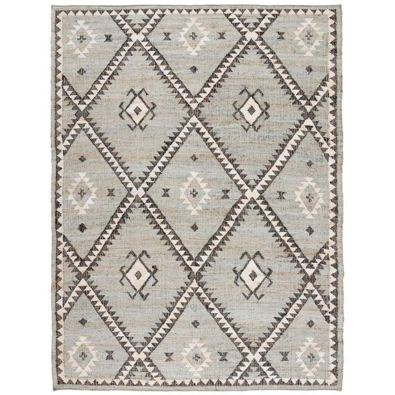 Bohemian Blue Nomadic 8' x 10' Flat Weave Area Rug