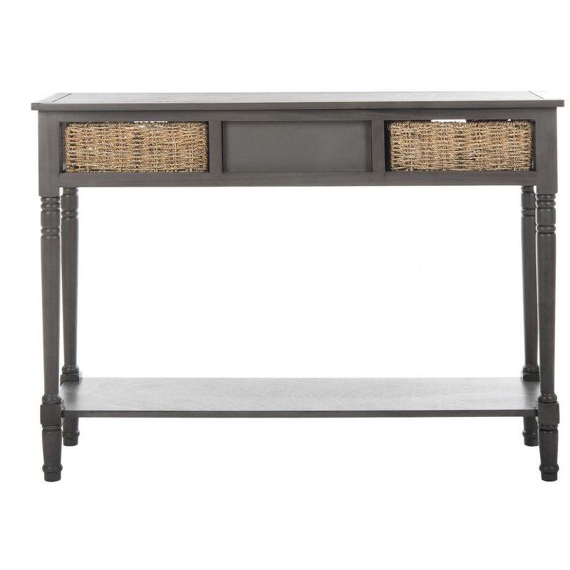 Winifred Wicker Console Table With Storage  - Safavieh