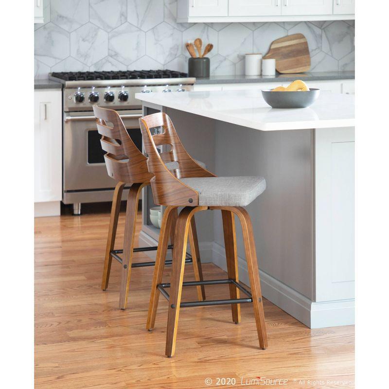 Set of 2 Trevi Upholstered Counter Height Barstools - Lumisource