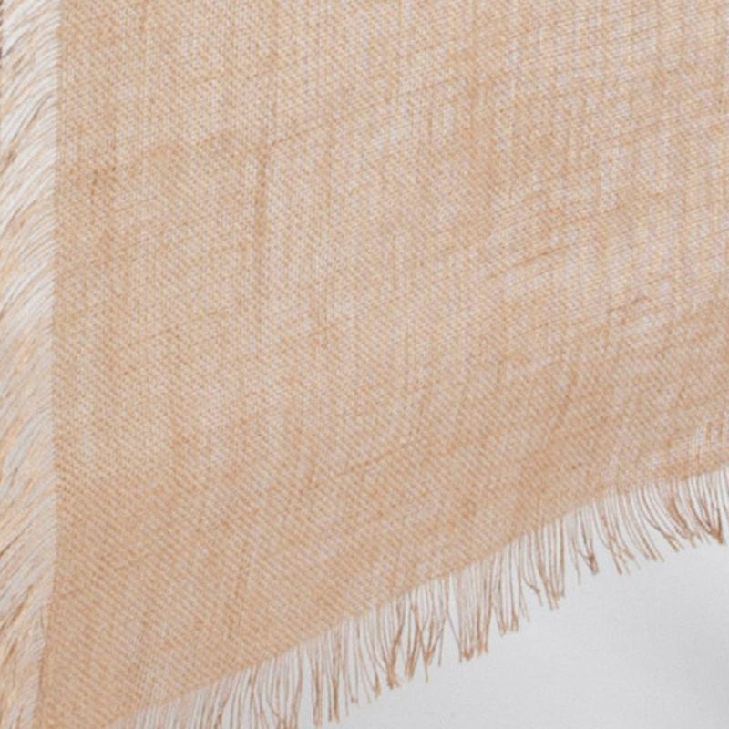 Natural Fringed Jute Table Runner 20"x70" with Woven Texture