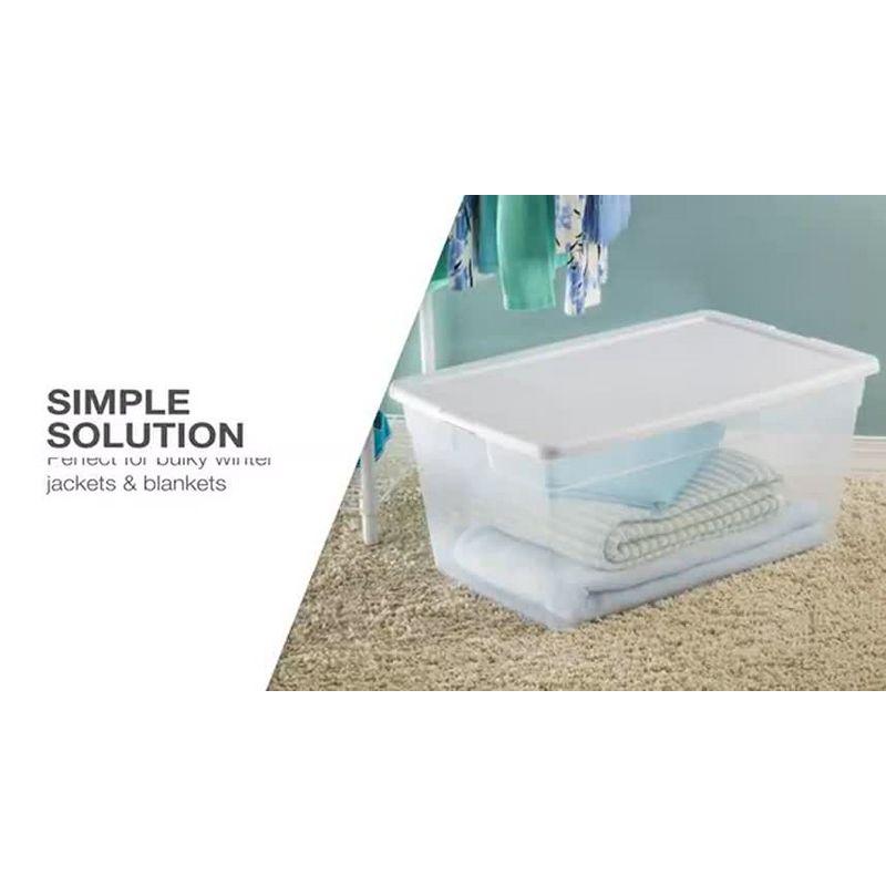 Sterilite Clear Plastic Stacking Storage Container Box w/ Lid