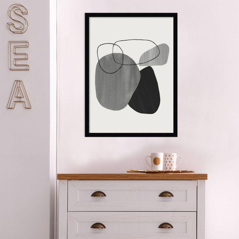 19" x 25" Abstract Rocks by Teju Reval Wood Framed Wall Art Print - Amanti Art: Modern Lithograph, Hardwood Frame