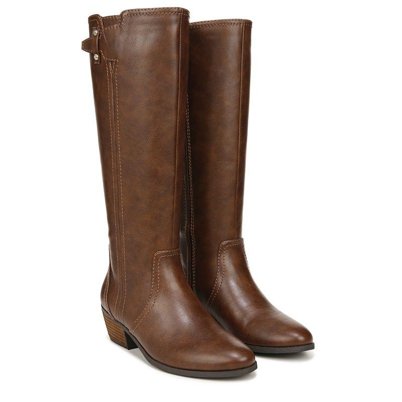 Whiskey Faux Leather Knee-High Zip-Up Boots