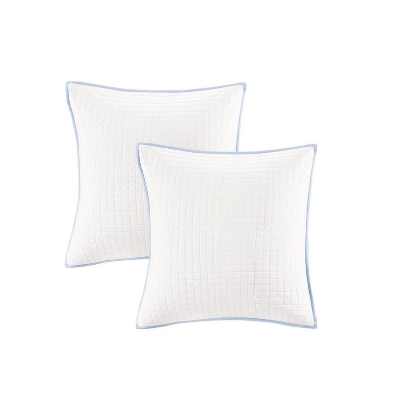 Intelligent Design Brooklyn Cotton Jacquard Duvet Cover Set with Euro Shams and Throw Pillows