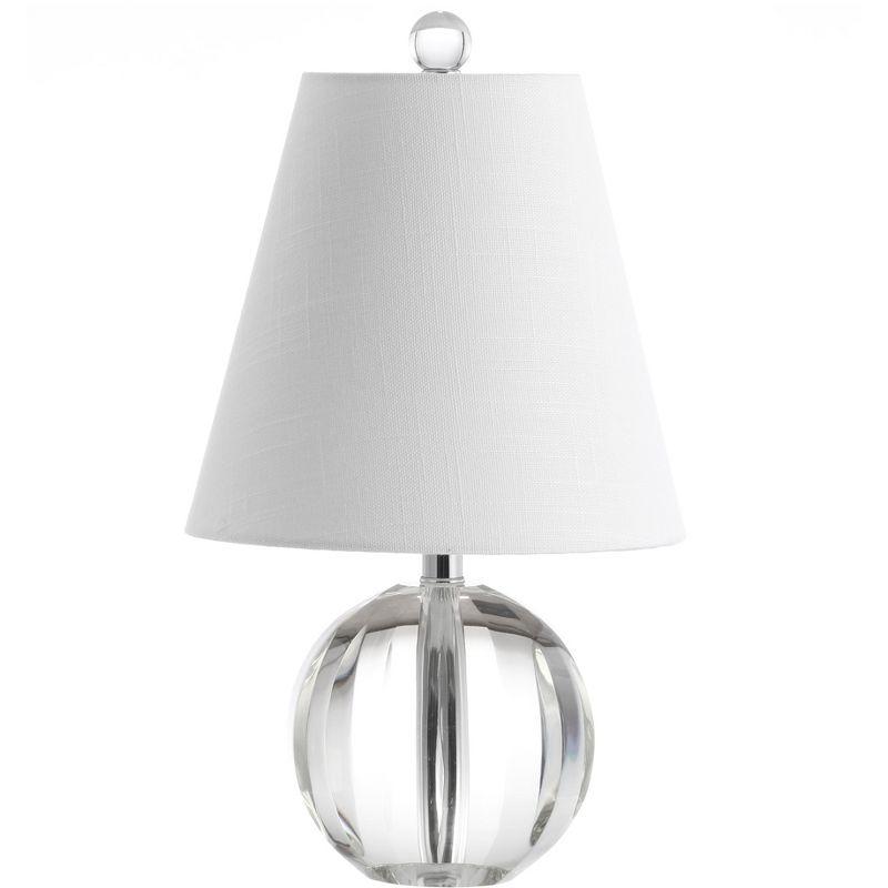 JONATHAN Y Goddard 16" Crystal Ball/Metal LED Table Lamp, Clear