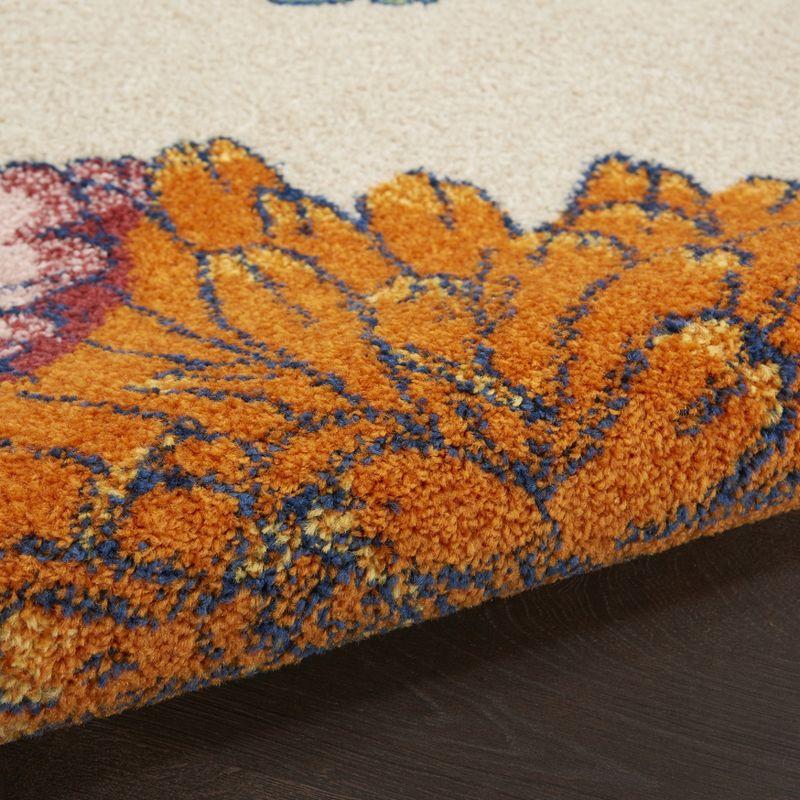 Nourison Allur Oversized Flowers Indoor Area Rug Ivory Multicolor 2'3" x 7'6"