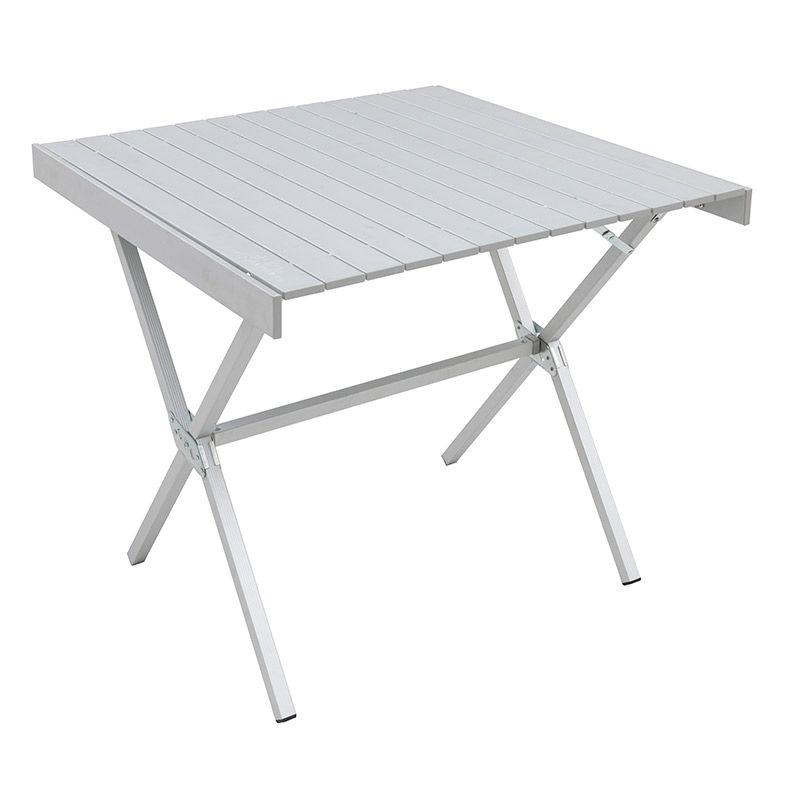 Silver Aluminum Folding Camping Dining Table