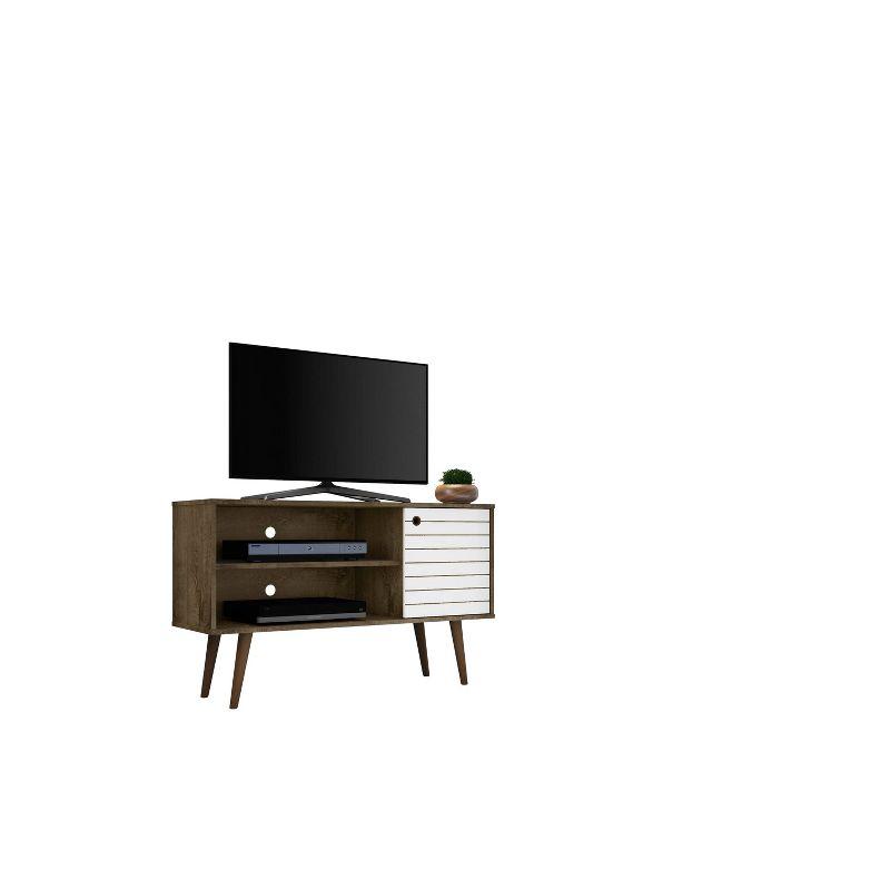 Liberty Mid-Century Modern 2 Shelves and 1 Door TV Stand for TVs up to 46" - Manhattan Comfort