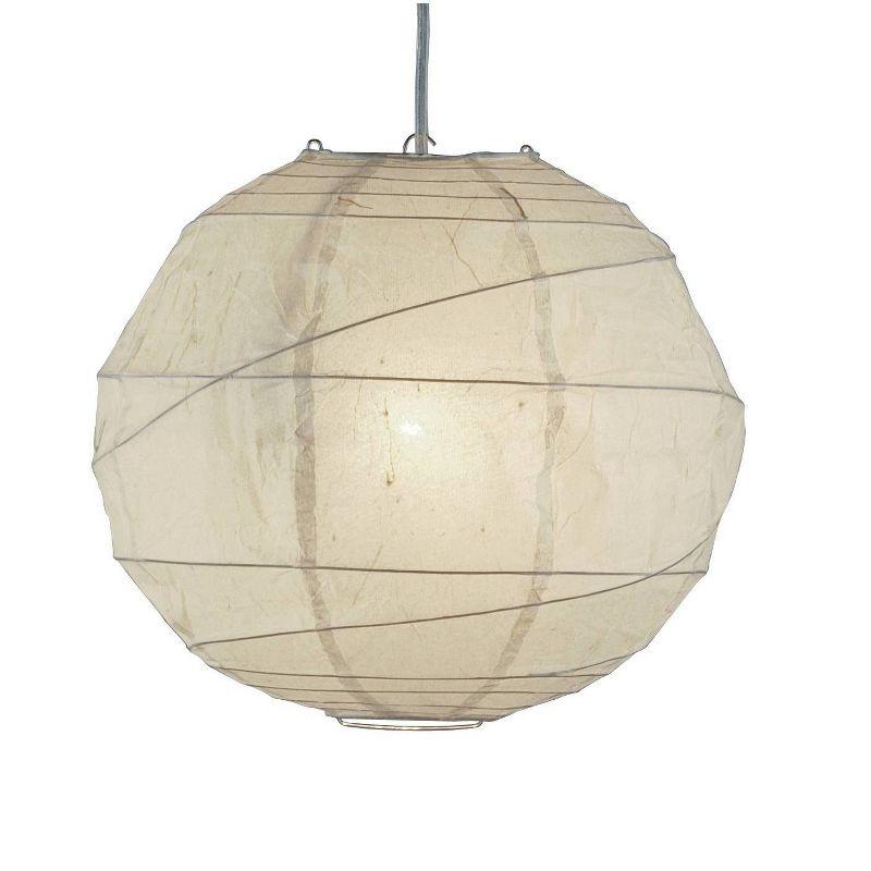 Large Orb Pendant Natural - Adesso: ETL Listed, 4-Socket Ceiling Fixture, Adjustable Height, Modern Style