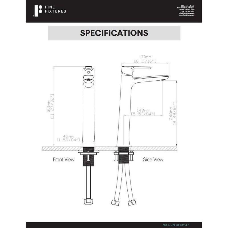 Round Single Hole Vessel Sink Bathroom Faucet
